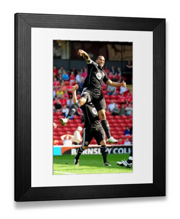 Framed Print : Marvin Elliott Scores the Thrilling Opener: Barnsley vs. Bristol City in Championship Action at Oakwell Stadium (09 / 04 / 2011) Framed Print : Marvin Elliott Scores the Thrilling Opener: Barnsley vs. Bristol City in Championship Action at Oakwell Stadium (09 / 04 / 2011)