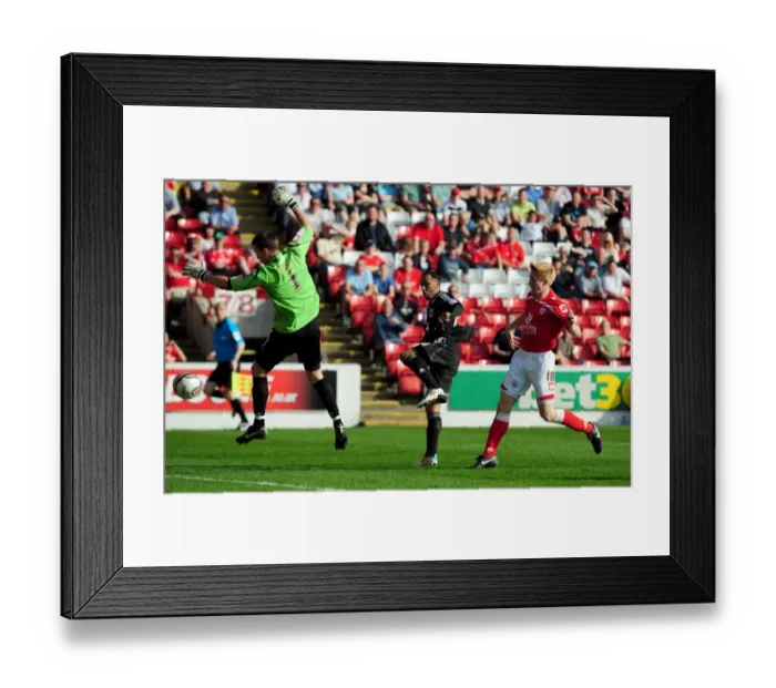 Framed Print : Nicky Maynard's Close Call: Barnsley vs. Bristol City, Championship Match, 09 / 04 / 2011 Framed Print : Nicky Maynard's Close Call: Barnsley vs. Bristol City, Championship Match, 09 / 04 / 2011