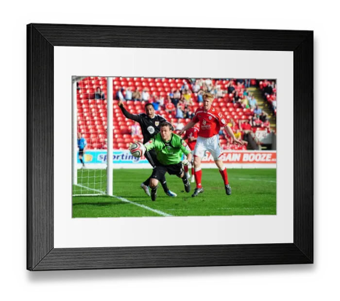 Framed Print : Barnsley Goalkeeper Luke Steele Struggles to Keep Ball in Championship Clash vs. Bristol City (09 / 04 / 2011) Framed Print : Barnsley Goalkeeper Luke Steele Struggles to Keep Ball in Championship Clash vs. Bristol City (09 / 04 / 2011)