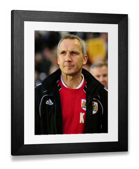 Framed Print : Keith Millen Leads Bristol City at The Den against Millwall, Championship 2011