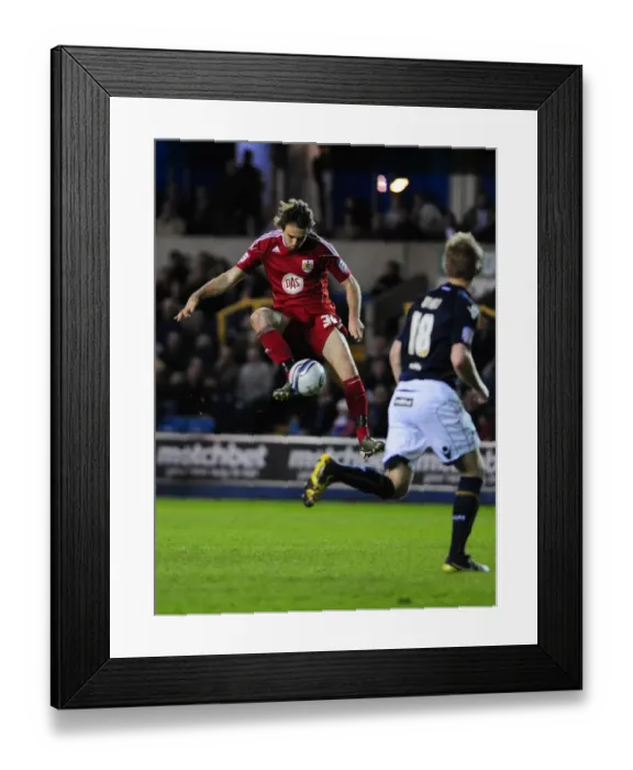 Framed Print : Brett Pitman's Thrilling Volley: Millwall vs. Bristol City, Championship 2011 Framed Print : Brett Pitman's Thrilling Volley: Millwall vs. Bristol City, Championship 2011