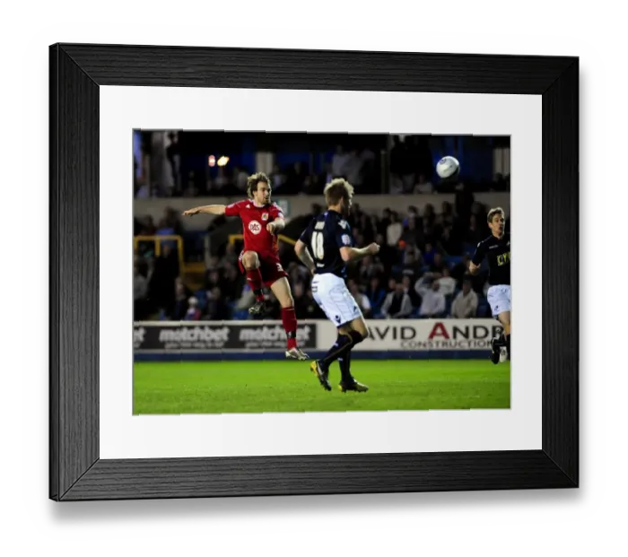 Framed Print : Brett Pitman's Dramatic Volley: Millwall vs. Bristol City, Championship 2011
