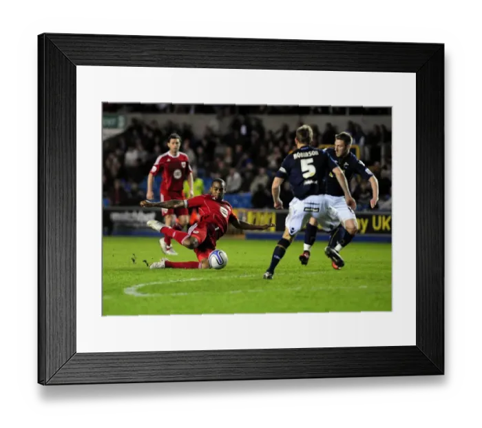 Framed Print : Marvin Elliott's Sliding Effort: Millwall vs. Bristol City, Championship 2011