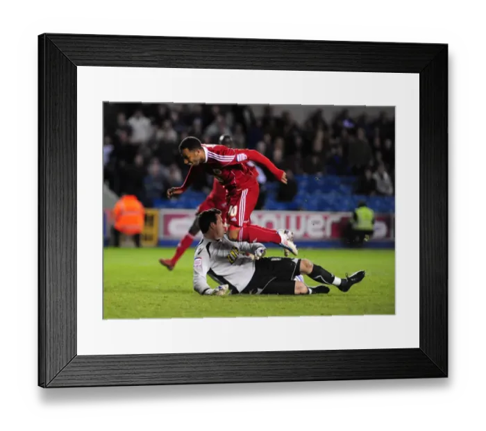 Framed Print : Dramatic Goal-line Save by David Forde: Nicky Maynard Denied at The Den, Championship 2011 Framed Print : Dramatic Goal-line Save by David Forde: Nicky Maynard Denied at The Den, Championship 2011