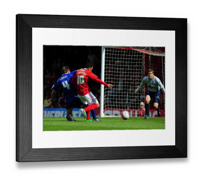 Framed Print : Nicky Maynard's Near-Miss: Championship Showdown Between Bristol City and Ipswich Town (April 16, 2011)