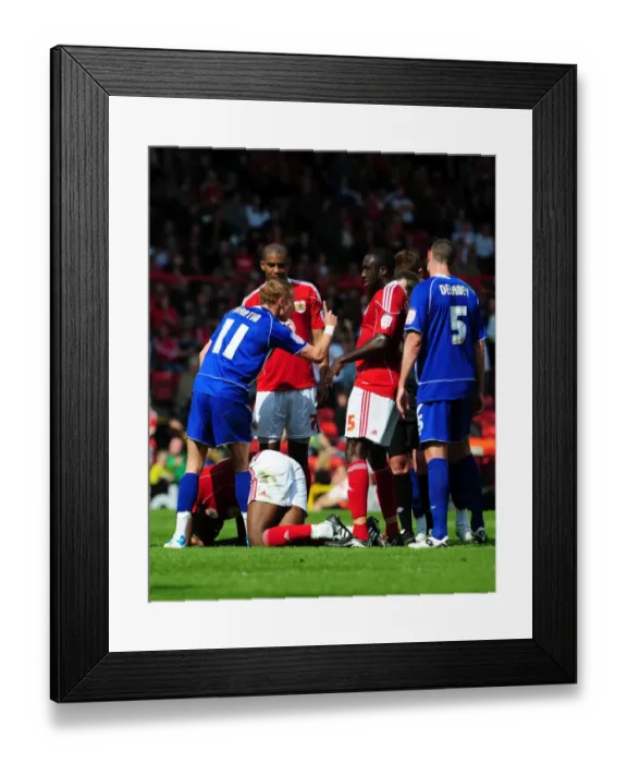 Framed Print : Bristol City vs Ipswich Town: Controversial Red Card to Kalifa Cisse by Lee Martin (Championship, April 16, 2011) Framed Print : Bristol City vs Ipswich Town: Controversial Red Card to Kalifa Cisse by Lee Martin (Championship, April 16, 2011)