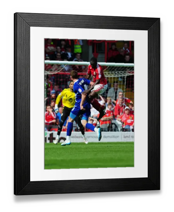 Framed Print : Battling for Supremacy: Damion Stewart vs. Connor Wickham in the Championship Clash between Bristol City and Ipswich Town (16-04-2011) Framed Print : Battling for Supremacy: Damion Stewart vs. Connor Wickham in the Championship Clash between Bristol City and Ipswich Town (16-04-2011)
