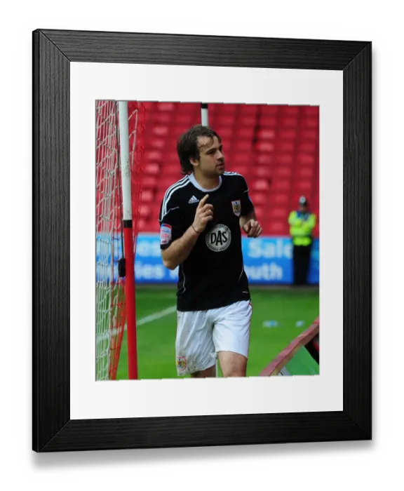 Framed Print : Brett Pitman's Double: Bristol City's Championship Winning Moment vs Sheffield United (23 / 04 / 2011) Framed Print : Brett Pitman's Double: Bristol City's Championship Winning Moment vs Sheffield United (23 / 04 / 2011)