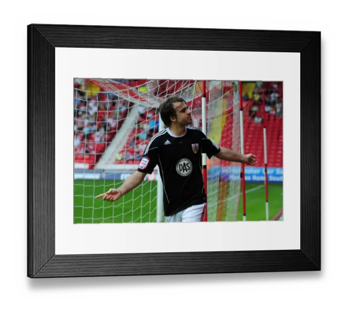 Framed Print : Brett Pitman's Brace: Championship Victory for Bristol City over Sheffield United (23rd April 2011) Framed Print : Brett Pitman's Brace: Championship Victory for Bristol City over Sheffield United (23rd April 2011)