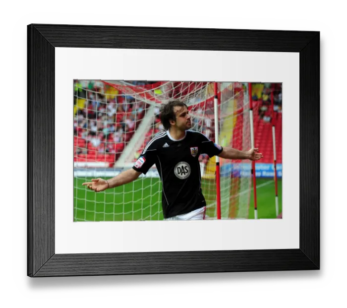 Framed Print : Brett Pitman's Championship-Winning Double: The Unforgettable Moment Bristol City Secured Victory Over Sheffield United (April 23, 2011) Framed Print : Brett Pitman's Championship-Winning Double: The Unforgettable Moment Bristol City Secured Victory Over Sheffield United (April 23, 2011)