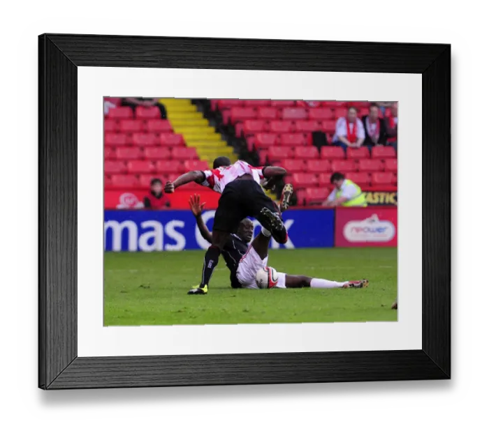 Framed Print : Adomah's Battle: Sheffield United vs. Bristol City, Championship Clash, April 2011