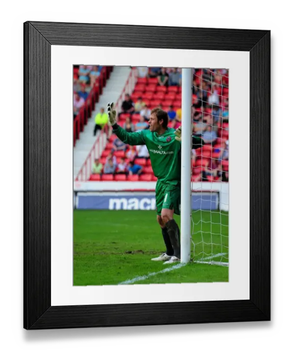 Framed Print : Sheffield United's Steve Simonsen Saves for Championship Win vs. Bristol City (23 / 04 / 2011)