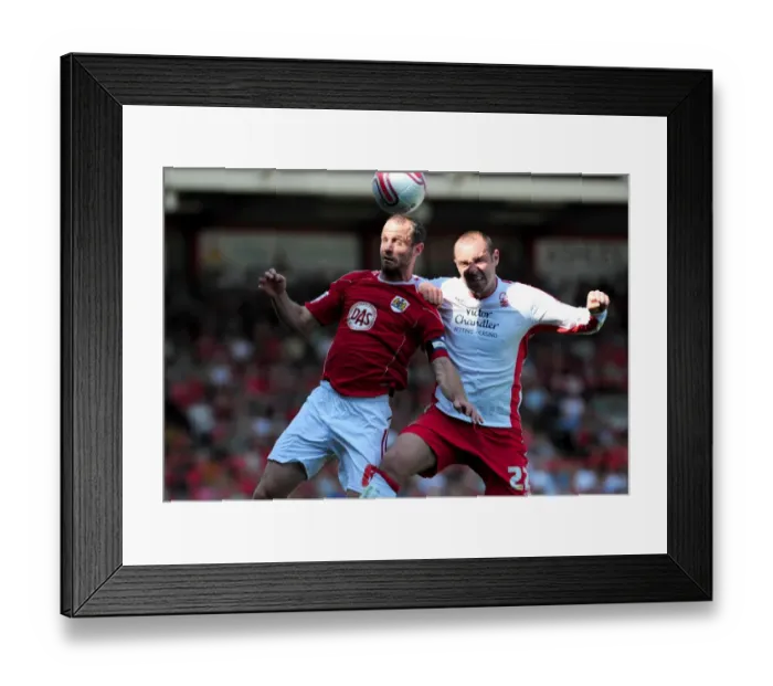 Framed Print : Championship Showdown: Carey vs. Boyd - A Battle for Ashton Gate Supremacy (2011)