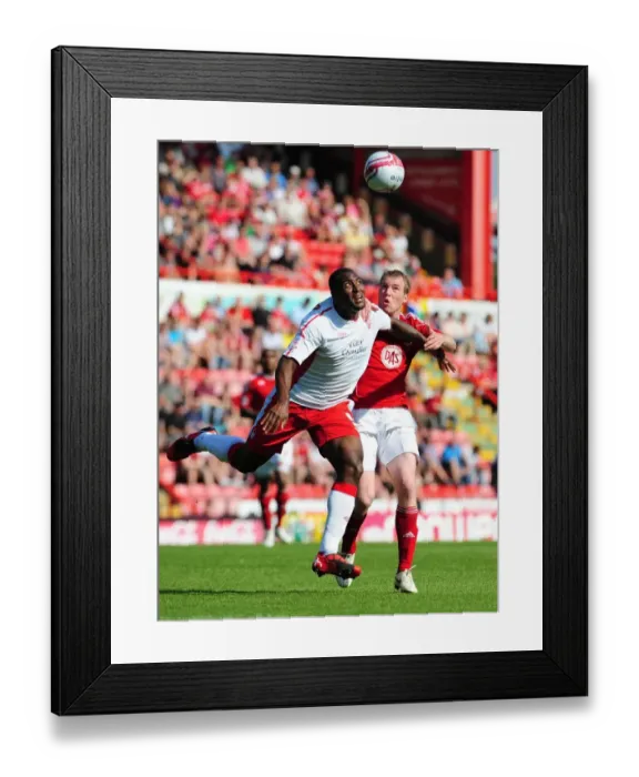 Framed Print : Clash at Ashton Gate: David Clarkson vs. Wes Morgan in the Championship Battle between Bristol City and Nottingham Forest - April 25, 2011 Framed Print : Clash at Ashton Gate: David Clarkson vs. Wes Morgan in the Championship Battle between Bristol City and Nottingham Forest - April 25, 2011