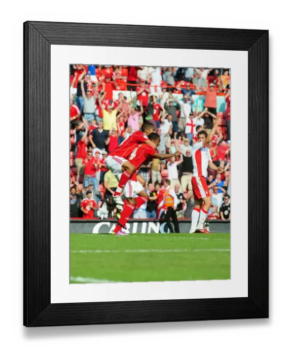 Framed Print : Heartbreak for Marlon Jackson: Disallowed Handball Goal in Bristol City vs. Nottingham Forest (25 / 04 / 2011) Framed Print : Heartbreak for Marlon Jackson: Disallowed Handball Goal in Bristol City vs. Nottingham Forest (25 / 04 / 2011)