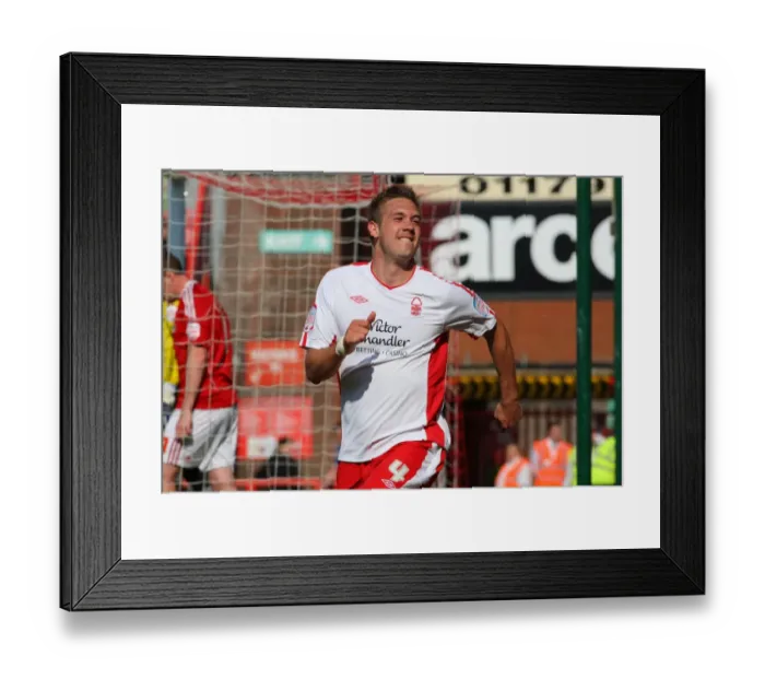 Framed Print : Chambers Celebration: Nottingham Forest Clinch Championship Victory Over Bristol City (25-04-2011)