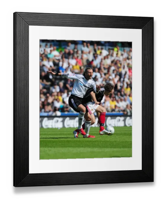 Framed Print : Derby County vs. Bristol City: Brett Pitman Foul by Robbie Savage - Championship Clash at Pride Park, 2011