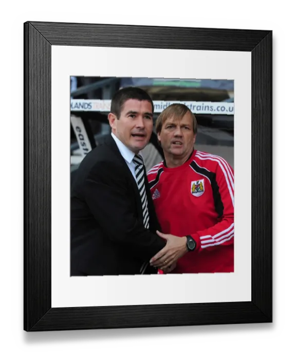Framed Print : Nigel Clough Leads Derby County Against Bristol City in Championship Showdown at Pride Park, 2011 Framed Print : Nigel Clough Leads Derby County Against Bristol City in Championship Showdown at Pride Park, 2011