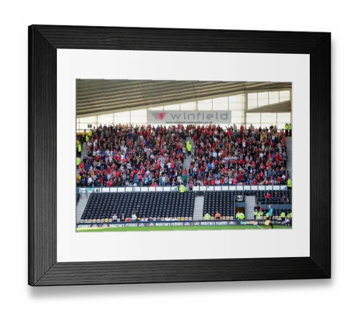 Framed Print : Bristol City Fans Pride and Passion: Derby County vs. Bristol City, Championship 2011