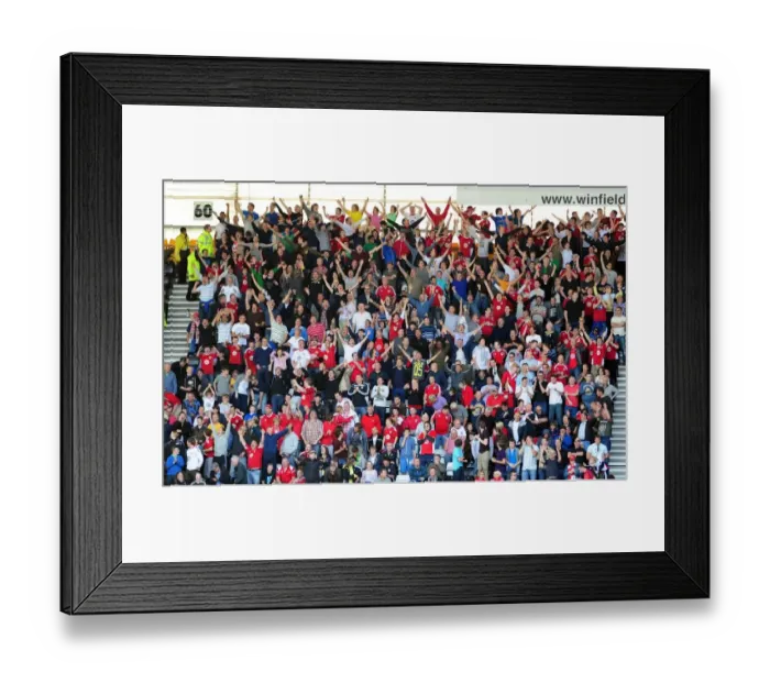 Framed Print : Pride and Passion: Bristol City Fans at Derby County Championship Match, 2011 Framed Print : Pride and Passion: Bristol City Fans at Derby County Championship Match, 2011