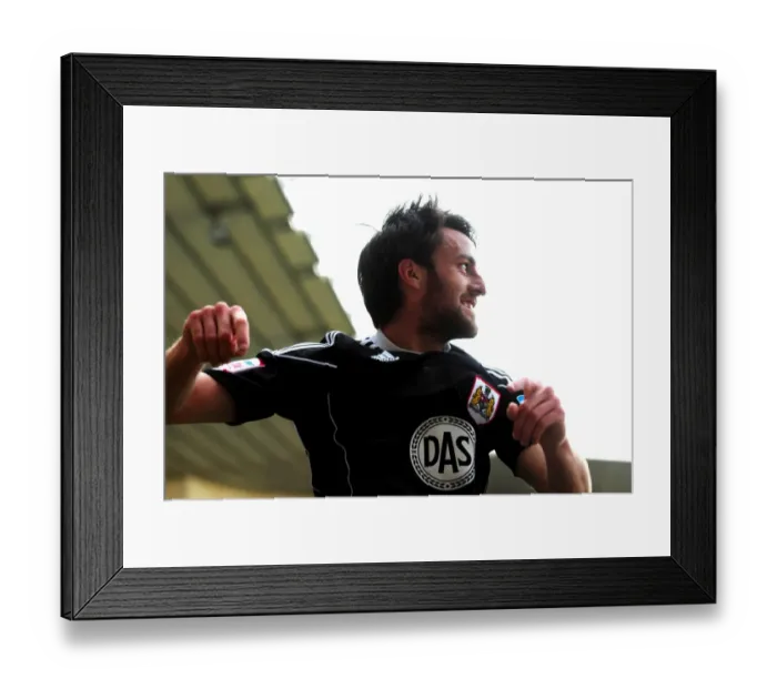 Framed Print : Bristol City's Cole Skuse Scores Second Goal vs. Derby County - Championship Match, April 30, 2011