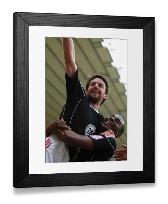 Framed Print : Bristol City: Cole Skuse and Marvin Elliott Celebrate Historic Second Goal vs. Derby County in Championship Match (April 30, 2011) Framed Print : Bristol City: Cole Skuse and Marvin Elliott Celebrate Historic Second Goal vs. Derby County in Championship Match (April 30, 2011)