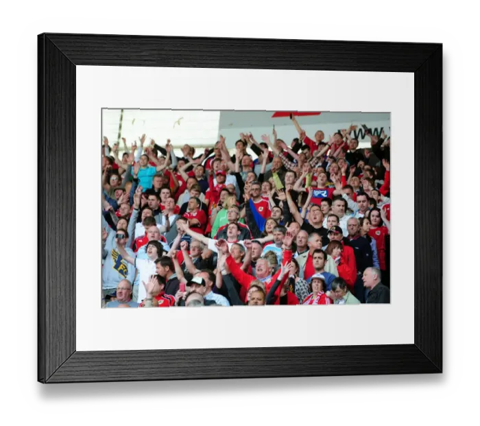 Framed Print : Bristol City's Championship Glory: Derby County vs. Bristol City (30 / 04 / 2011) - Fans Celebrate at the Final Whistle