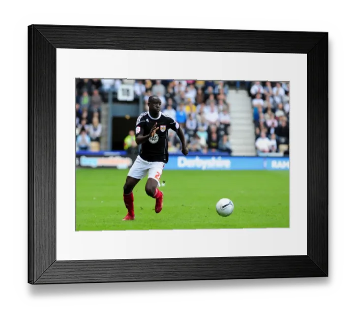 Framed Print : Adomah's Pride Park Performance: Derby County vs. Bristol City (Championship, 30 / 04 / 2011)