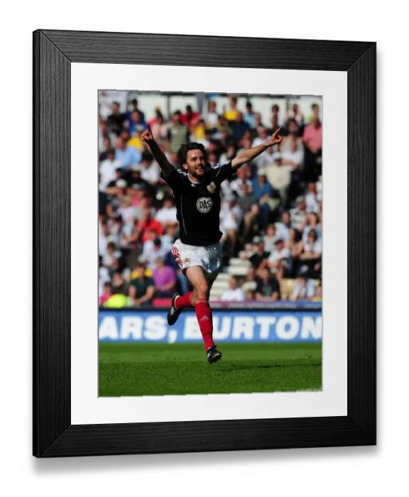Framed Print : Bristol City's Double Moment: Cole Skuse's Goal Secures Championship Victory over Derby County (30th April 2011) Framed Print : Bristol City's Double Moment: Cole Skuse's Goal Secures Championship Victory over Derby County (30th April 2011)