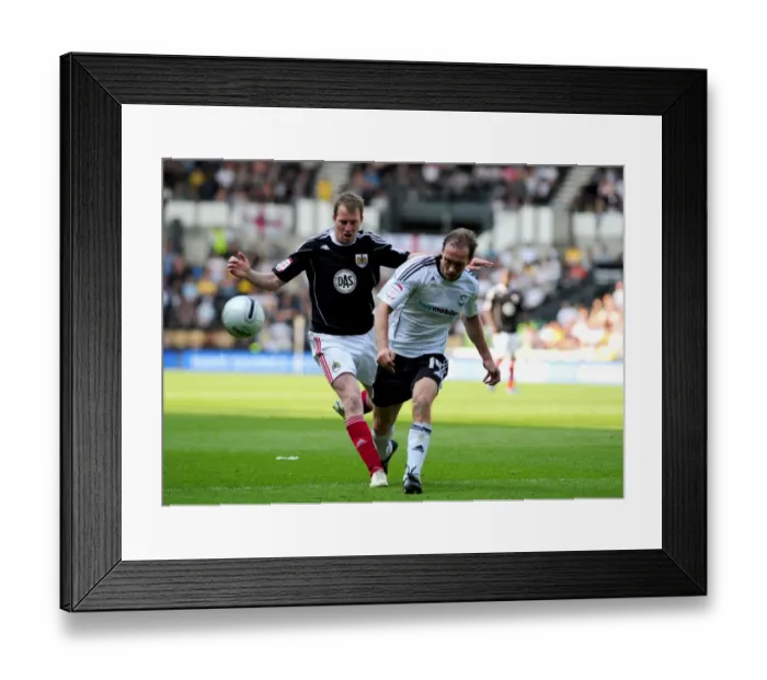 Framed Print : Battling for Supremacy: Anderson vs. Clarkson in the Derby County vs. Bristol City Championship Clash (30th April 2011) Framed Print : Battling for Supremacy: Anderson vs. Clarkson in the Derby County vs. Bristol City Championship Clash (30th April 2011)