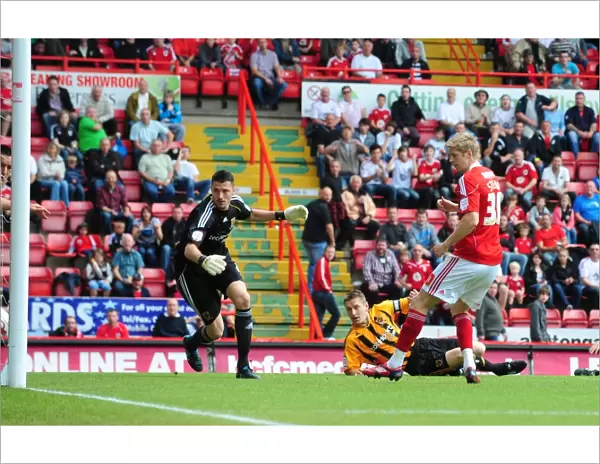 Bristol City's Jon Stead Scores Spectacular Back Heel Goal Against Hull City - Championship Match, May 7, 2011