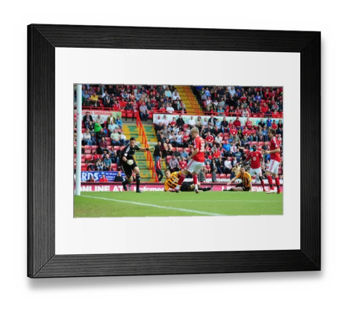 Framed Print : Bristol City's Jon Stead Scores Back Heel Flick Goal vs. Hull City (Championship, 07 / 05 / 2011) Framed Print : Bristol City's Jon Stead Scores Back Heel Flick Goal vs. Hull City (Championship, 07 / 05 / 2011)