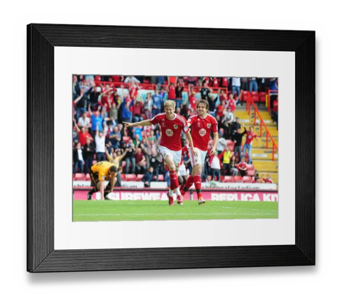 Framed Print : Jon Stead Scores Opening Goal: Bristol City vs. Hull City, Championship Match, May 2011 (Ashton Gate Stadium) Framed Print : Jon Stead Scores Opening Goal: Bristol City vs. Hull City, Championship Match, May 2011 (Ashton Gate Stadium)