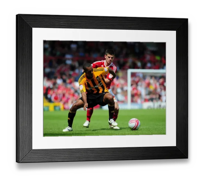 Framed Print : Battling for the Ball: Edwards vs. Simpson in the Intense Championship Clash between Bristol City and Hull City (07 / 05 / 2011) Framed Print : Battling for the Ball: Edwards vs. Simpson in the Intense Championship Clash between Bristol City and Hull City (07 / 05 / 2011)