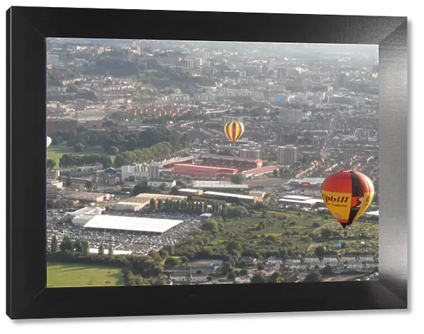 Majestic Hot Air Balloons Over Ashton Gate: Bristol City Football Club Stadium