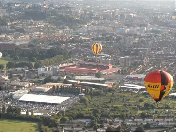 Majestic Hot Air Balloons Over Ashton Gate: Bristol City Football Club Stadium
