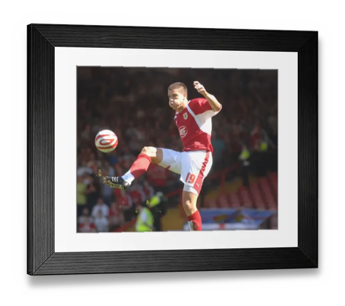 Framed Print : Bristol City vs QPR: A Clash Between Tamas Vasko