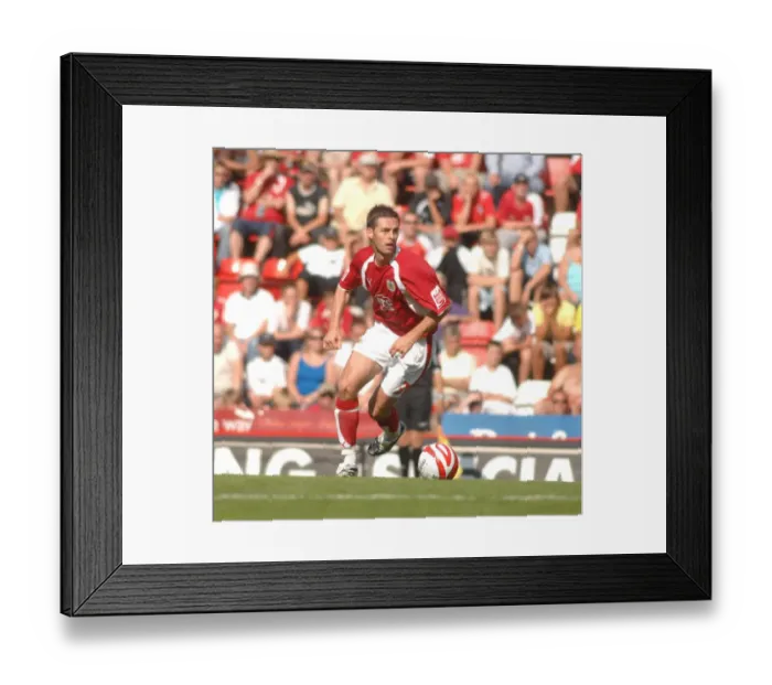 Framed Print : Bristol City's Jamie McAllister Stares Down QPR in Intense Football Showdown Framed Print : Bristol City's Jamie McAllister Stares Down QPR in Intense Football Showdown