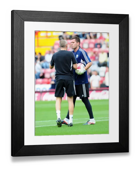 Framed Print : Bristol City vs. West Brom: Foster and Kenny Reunited on the Pitch (Championship, 30 / 07 / 2011)