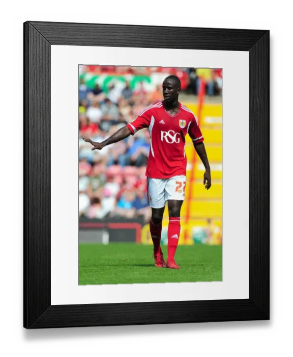 Framed Print : Adomah's Thrilling Performance: Championship Showdown - Bristol City vs. West Brom (2011)