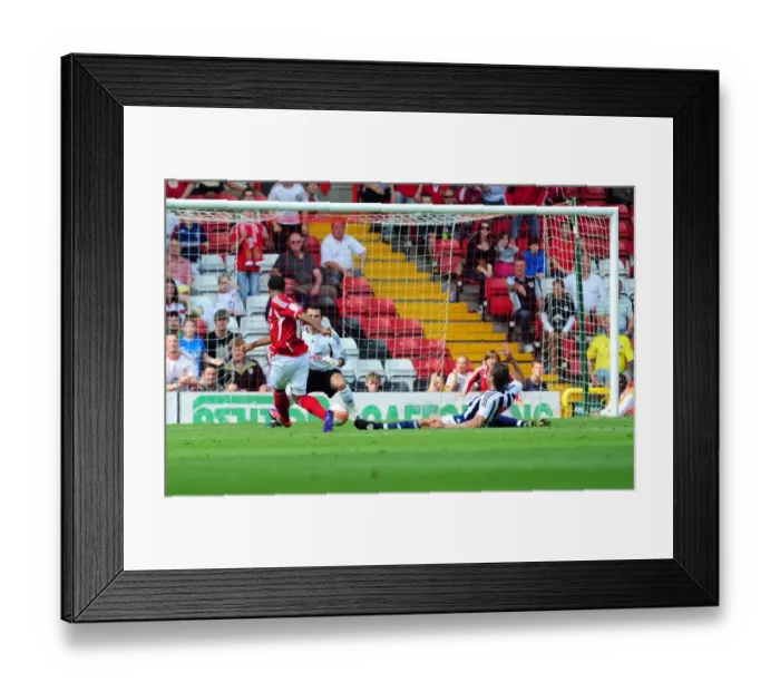Framed Print : Nicky Maynard's Thwarted Goal: Bristol City vs. West Brom, Championship 2011 Framed Print : Nicky Maynard's Thwarted Goal: Bristol City vs. West Brom, Championship 2011