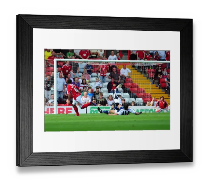 Framed Print : Nicky Maynard's Last-Minute Post Denied: Bristol City vs. West Brom, Championship Match, July 30, 2011