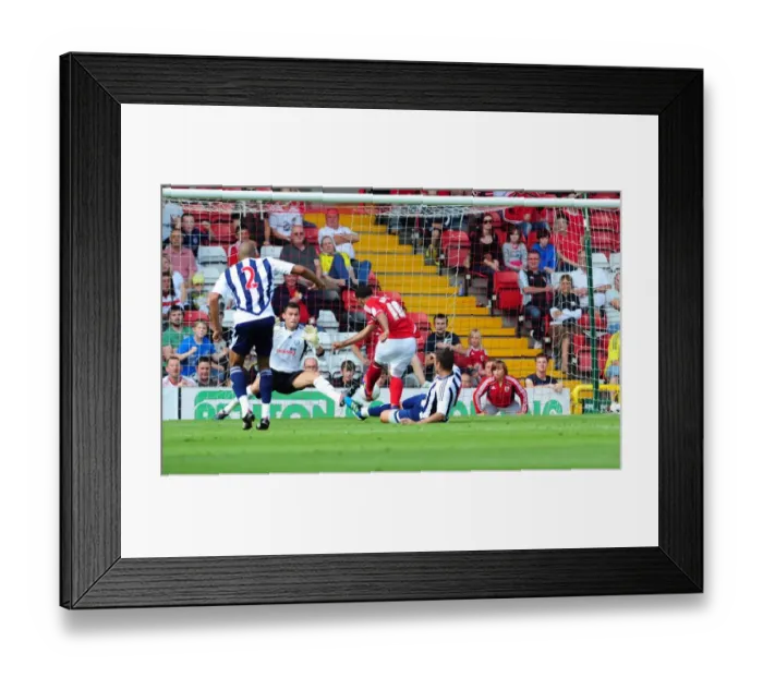 Framed Print : Nicky Maynard Thwarts by Ben Foster: A Close Call for Bristol City against West Brom, 2011 Championship Match