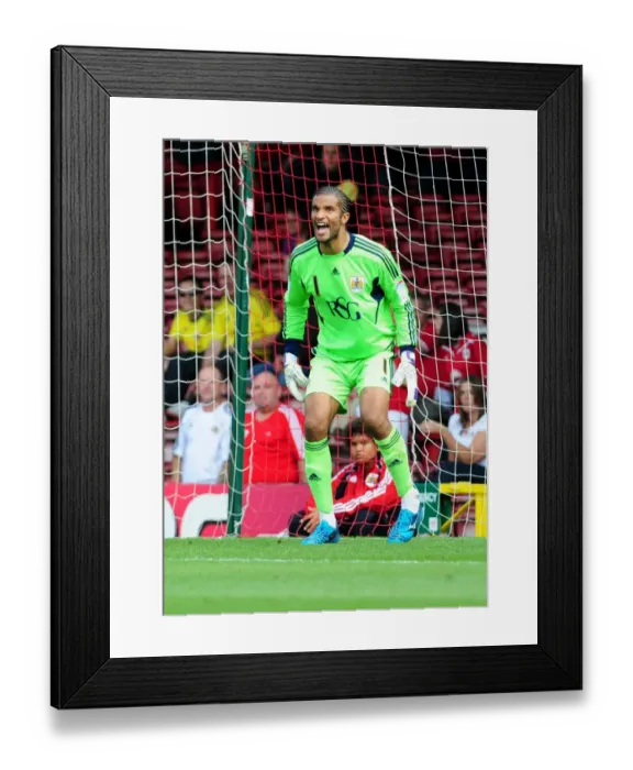 Framed Print : Bristol City's David James in Action: Championship Clash vs. West Brom, 30-07-2011 Framed Print : Bristol City's David James in Action: Championship Clash vs. West Brom, 30-07-2011