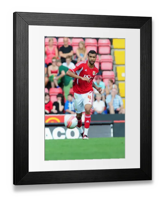 Framed Print : Bristol City vs West Brom: Liam Fontaine in Action at Ashton Gate Stadium (Championship Match, 2011)