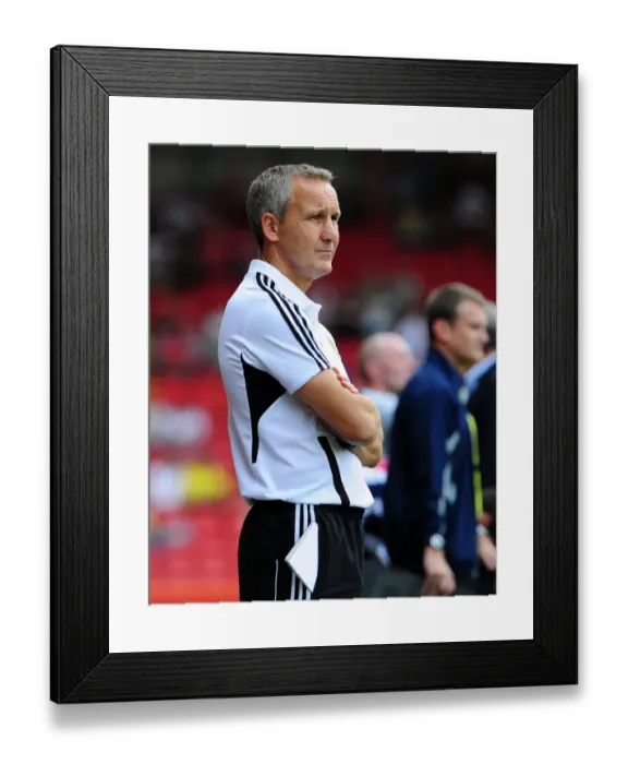 Framed Print : Bristol City FC: Keith Miljen Leads the Charge Against West Brom in Championship Clash at Ashton Gate, 2011
