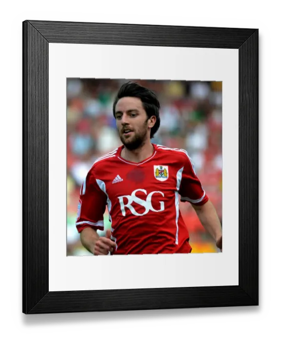Framed Print : Bristol City's Cole Skuse in Action Against West Brom, Championship Clash at Ashton Gate Stadium (30-07-2011)