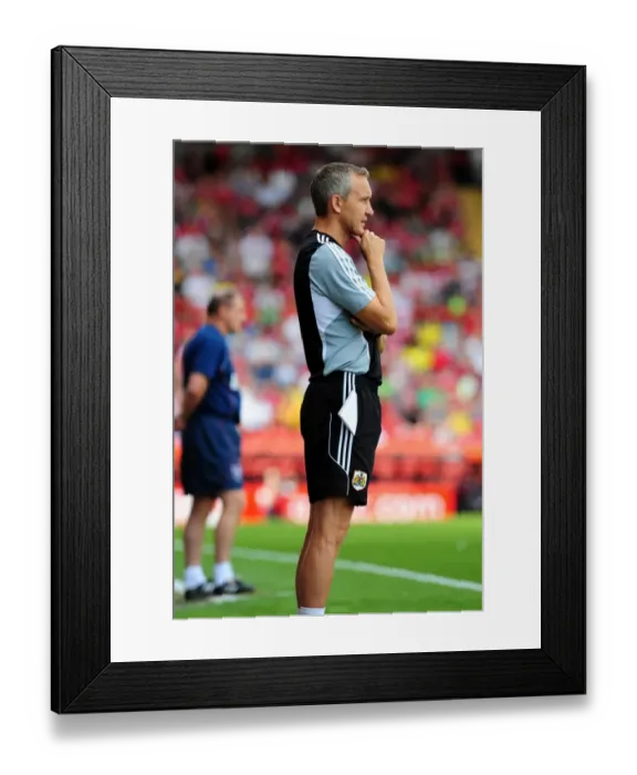 Framed Print : Keith Millen Leads Bristol City Against Ipswich Town in Championship Clash at Ashton Gate, 2011