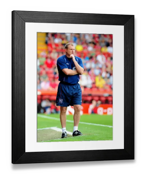 Framed Print : Paul Jewell at the Helm: Championship Showdown between Ipswich Town and Bristol City (06 / 08 / 2011) - Ashton Gate Stadium
