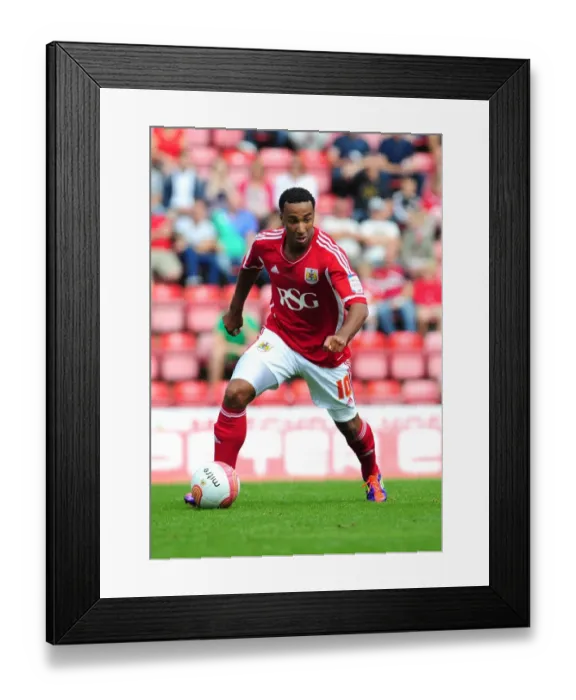 Framed Print : Nicky Maynard Scores for Bristol City Against Ipswich Town in Championship Match at Ashton Gate Stadium (06 / 08 / 2011) Framed Print : Nicky Maynard Scores for Bristol City Against Ipswich Town in Championship Match at Ashton Gate Stadium (06 / 08 / 2011)